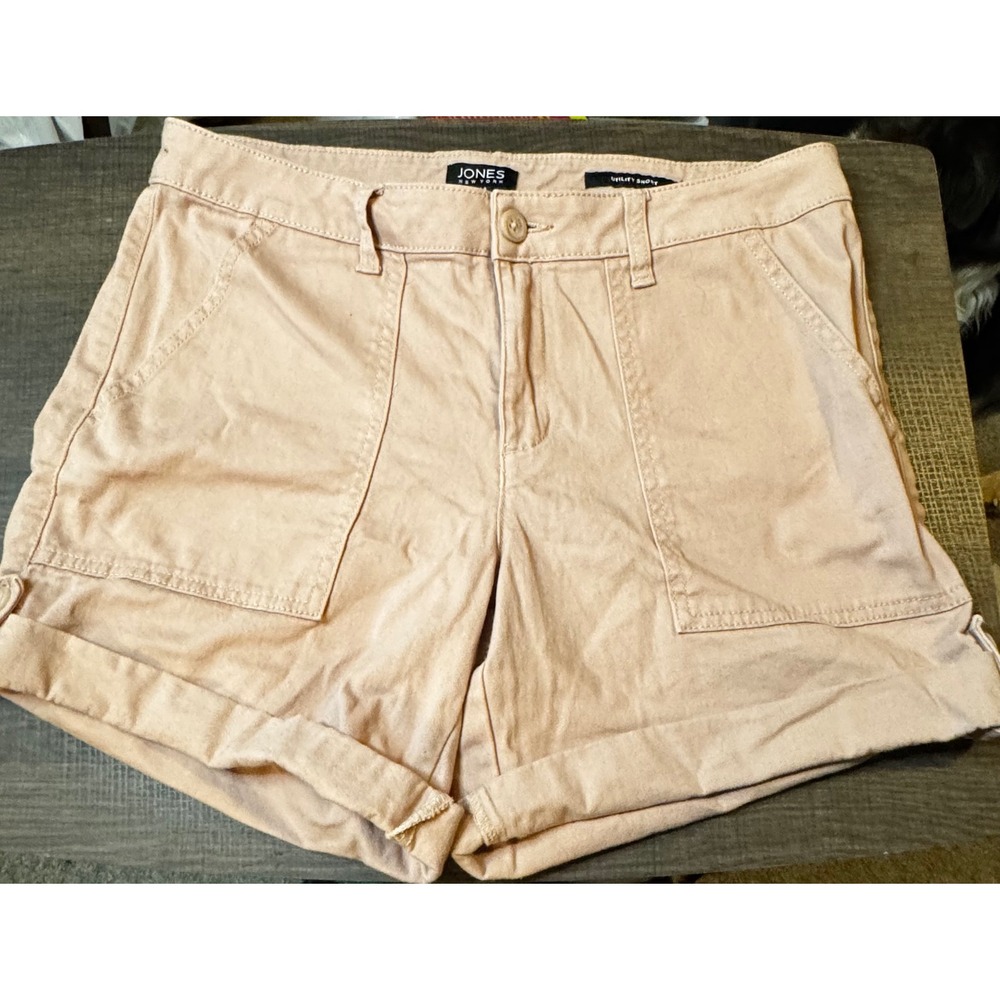 Jones New York Womens Size 8 Utility Short PinkCasual High Rise‎ Cuffed